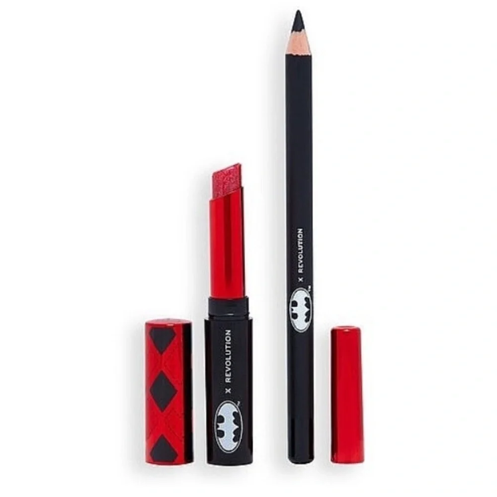 DC Comics x Revolution Harley Quinn Lip Kit Set‎ Costume Halloween Cosplay